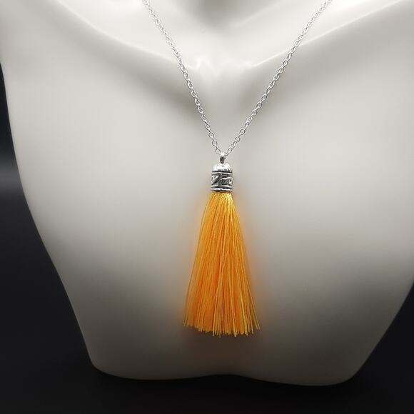 NWT 4 Pack Handmade Giadasio Fringe Silver Plated Dangle Earring Necklace Set - Picture 2 of 9